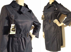 Vintage 60s Navy Trench Coat Deadstock w/ Tags Weather Queen