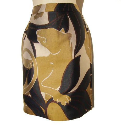 Ann Taylor Panther Cougar Skirt Jungle Cat Print M 