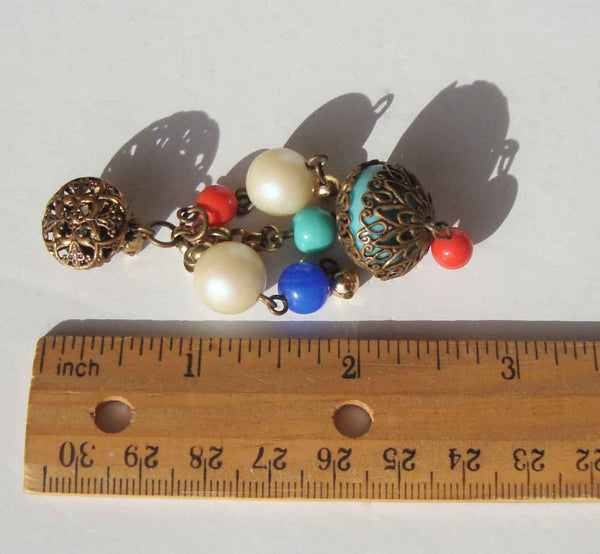 30s 40s Czech Bead & Pearl Earrings