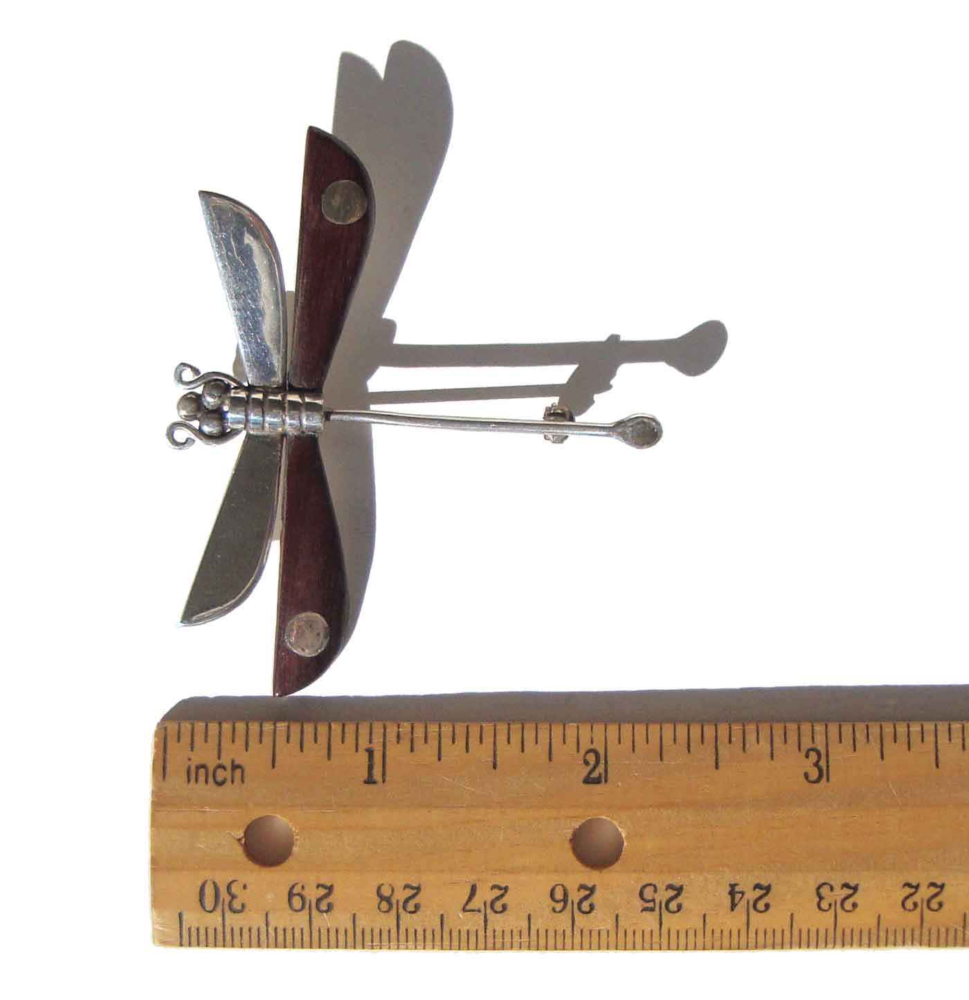 Vtg Taxco Sterling/Rosewood outlet Dragonfly Brooch