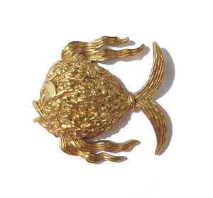 Vintage 60s Trifari Fish Brooch Pin
