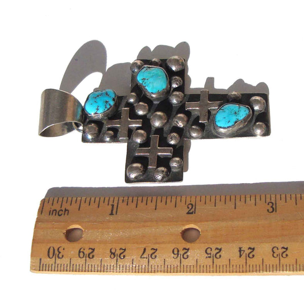 Navajo Turquoise Cross - Metro Retro Vintage