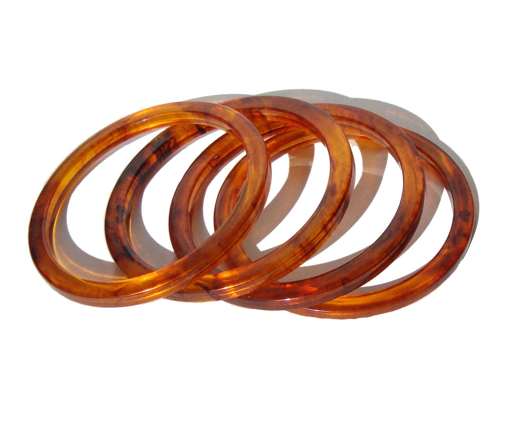 Vintage Bakelite Bracelets Root Beer Bangles – Set of 4 – Metro Retro ...